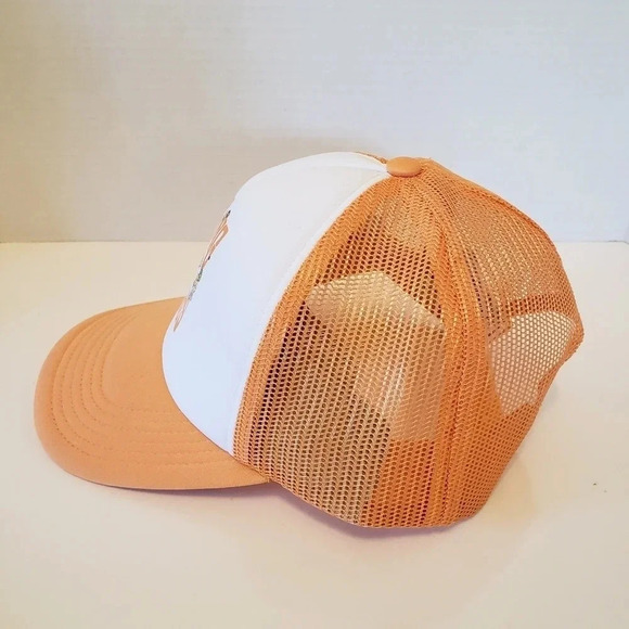 The Rolling Stones  American Eagle Mens Orange/White Mesh,Snapback Trucker Hat. - Picture 3 of 7